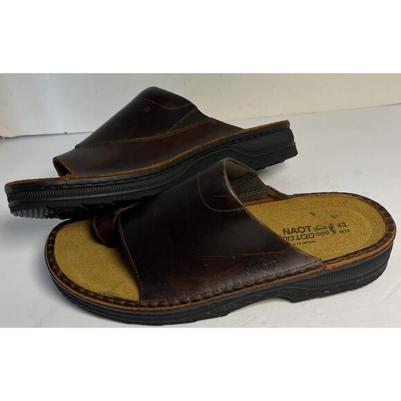 NAOT MEN'S MT. LOUIS Brown Leather Sandal Size 10 - Picture 8 of 8